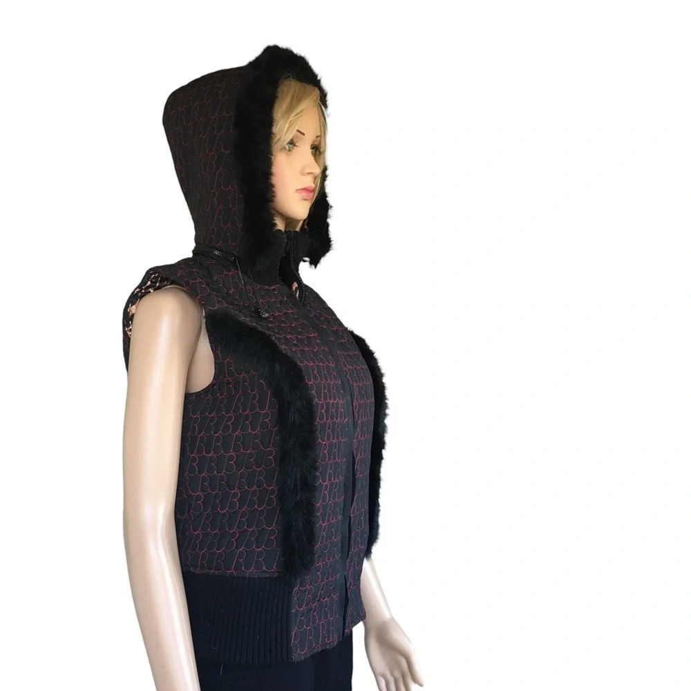 New! BETSEY JOHNSON hooded puffer‎ vest one size